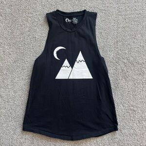 Zyia Black Kettle Moon Tank, EUC, L, Sleeveless